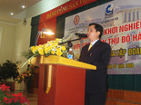 Ông Thái Văn Mến, TGĐ Tập Đoàn Tân Tạo phát biểu khai mạc buổi lễ